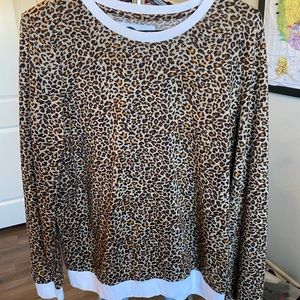 Zyia active jaguar print sweater
